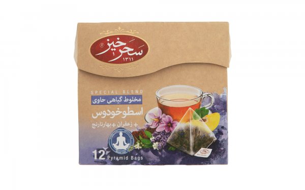 دمنوش اسطوخودوس و زعفران سحرخیز بسته 12 عددی