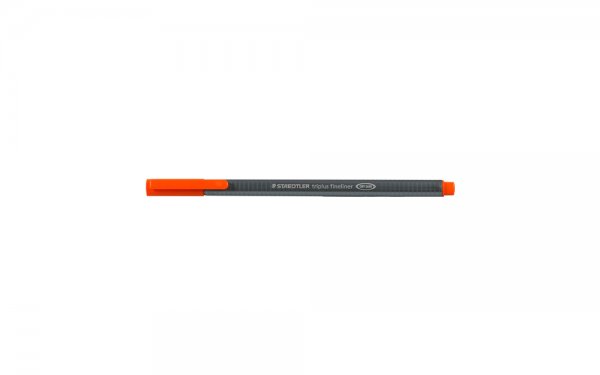 روان‌نویس استدلر (Staedtler) مدل Triplus Fineliner نوع نوک نمدی رنگ نارنجی