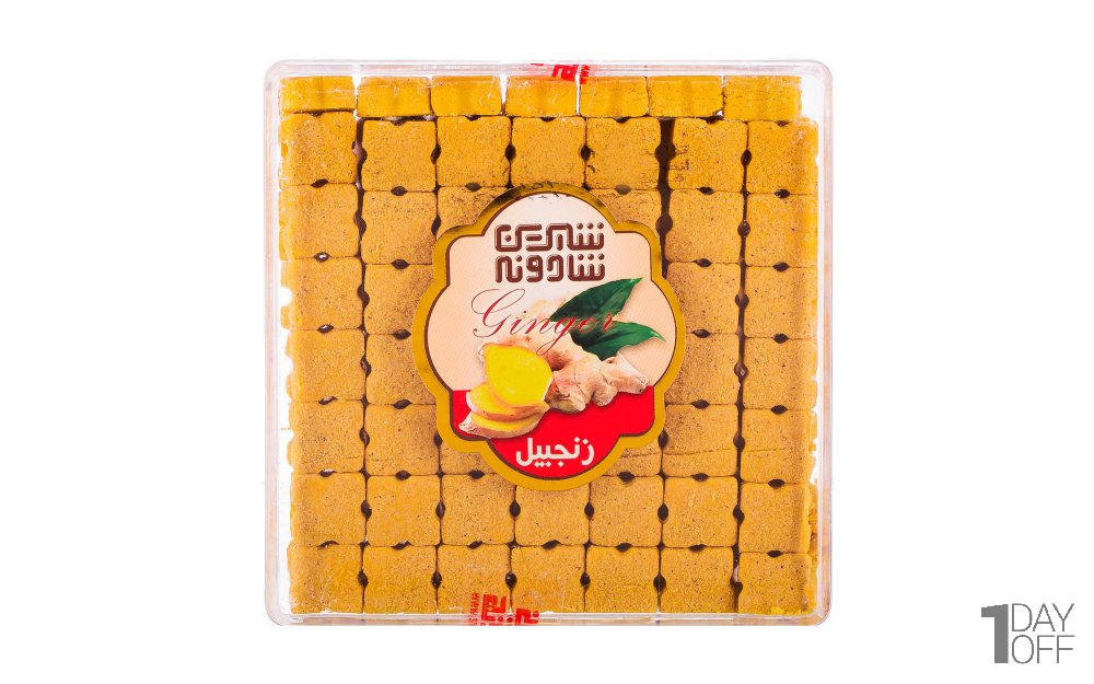 شیرینی نخودچی زنجبیل شیرین شادونه مدل مربع مقدار 270 گرم
