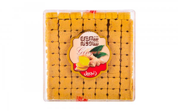 شیرینی نخودچی زنجبیل شیرین شادونه مدل مربع مقدار 270 گرم