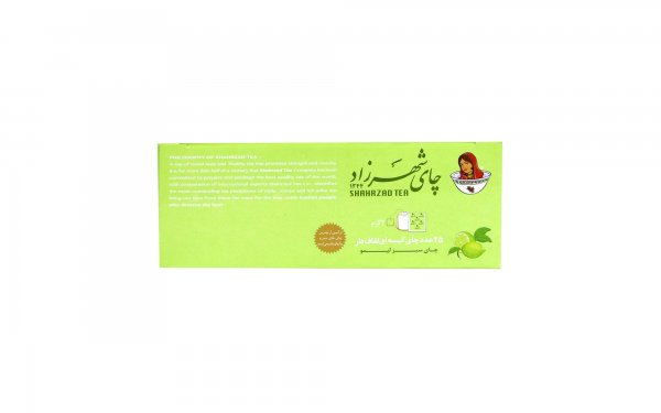 چای سبز لیمو کیسه‌ای شهرزاد بسته 25 عددی