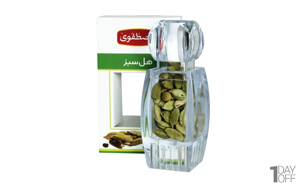 هل سبز مصطفوی در بسته‌بندی کادویی مقدار 20 گرم