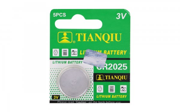 باتری سکه‌ای لیتیومی تیانکیو (TIANQIU) CR2025