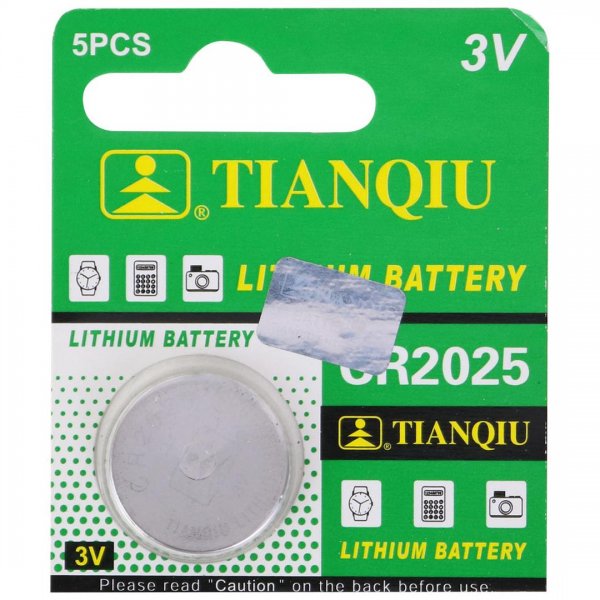 باتری سکه‌ای لیتیومی تیانکیو (TIANQIU) CR2025