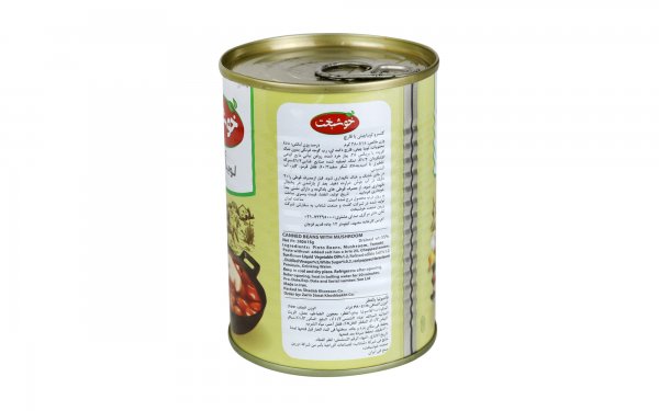 کنسرو لوبیا چیتی با قارچ خوشبخت مقدار 380 گرم