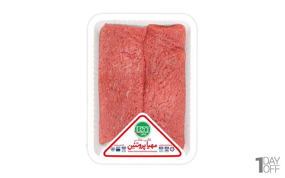 گوشت استیک گوساله مهیا پروتئین مقدار 500 گرم