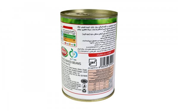 کنسرو خوراک لوبیا چیتی با سس مخصوص سحر مقدار 420 گرم