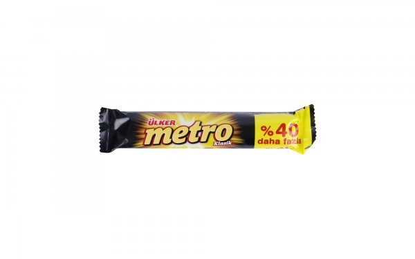 شکلات با مغز کارامل و بادام‌زمینی مترو اولکر (ulker metro) 40% اکستـرا مقدار 25 گرم