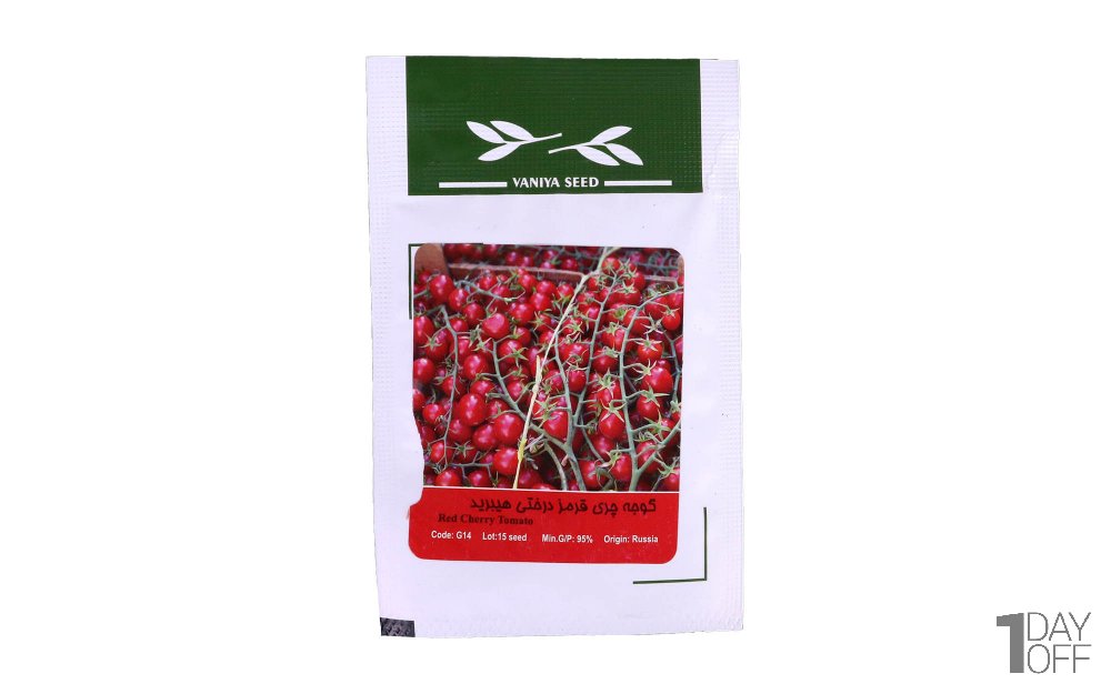گوجه چری قرمز درختی هیبرید (Red Cherry Tomato) وانیا آذر سبزینه کد G14 مقدار 15 گرم