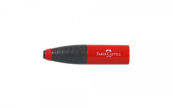 پاک‌کن چرخشی همراه با تراش فابر کاستل (Faber Castell) رنگ قرمز