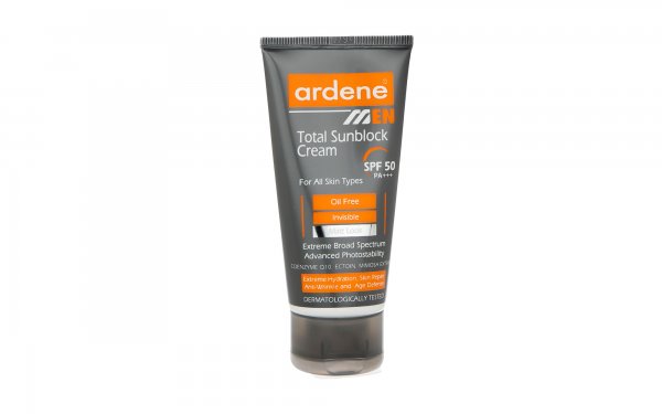 کرم ضدآفتاب آقایان SPF50 آردن مدل Total SUNBLOCK مقدار 50 گرم