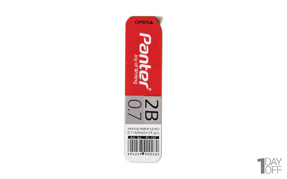 نوک مداد نوکی 0.7 میلی‌متری پنتر (Panter) نوع 2B رنگ مشکی