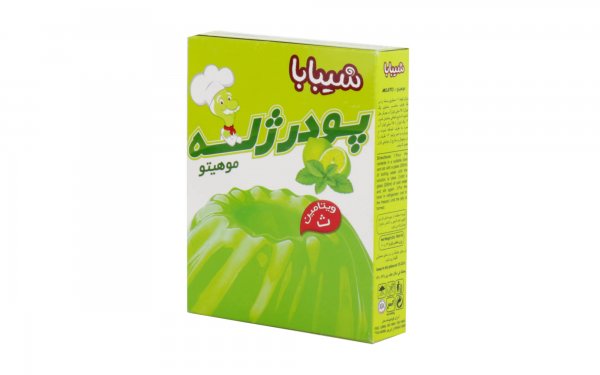 پودر ژله با طعم موهیتو حاوی ویتامین C شیبابا مقدار 100 گرم