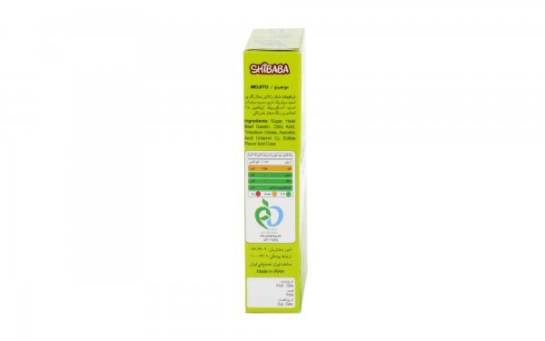 پودر ژله با طعم موهیتو حاوی ویتامین C شیبابا مقدار 100 گرم