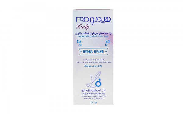 ژل بهداشتی بانوان مرطوب‌کننده مدل Hydra Femme هیدرودرم مقدار 150 میلی‌لیتر