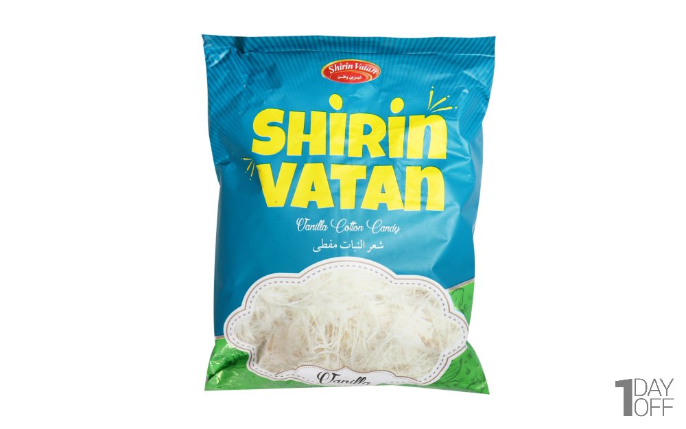 پشمک وانیلی شیرین وطن مقدار 180 گرم