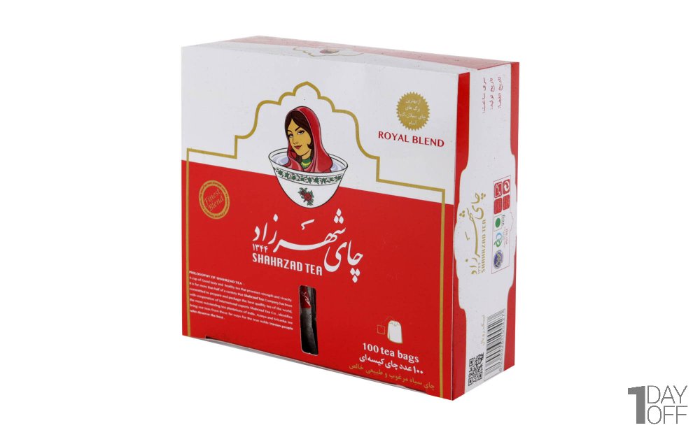 چای کیسه‌ای شهرزاد بسته 100 عددی