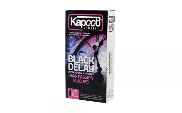 کاندوم کاپوت (Kapoot) مدل Black Delay