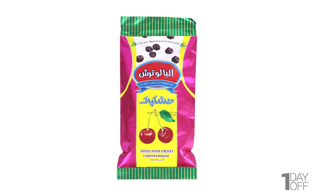آلبالو ترش خشکپاک مقدار 180 گرم