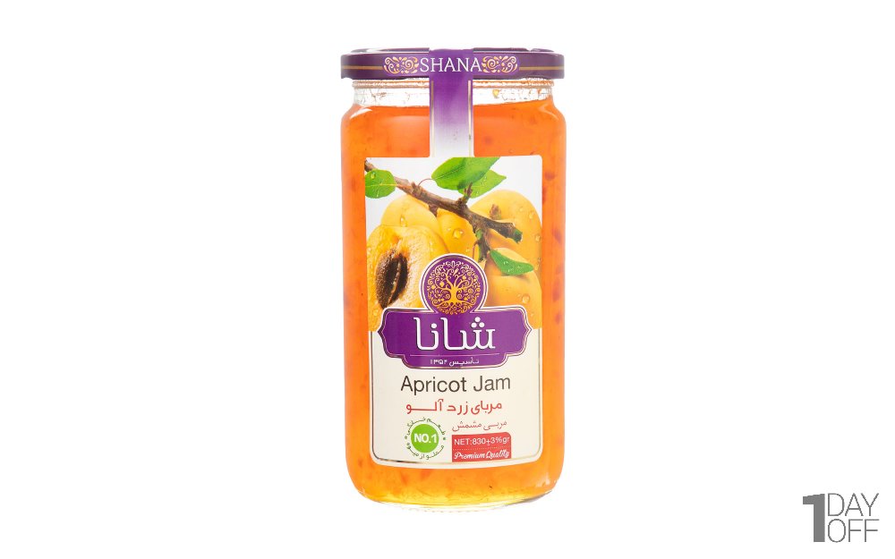 مربا زردآلو شانا مقدار 830 گرم	