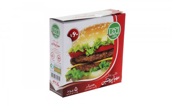 همبرگر 60% گوشت قرمز مهیا پروتئین مقدار 400 گرم 4 عددی