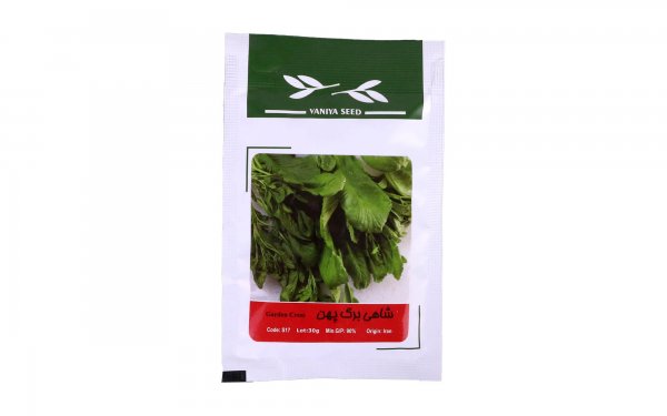بذر شاهی برگ پهن (Garden Cress) وانیا آذر سبزینه کد S17 مقدار 30 گرم