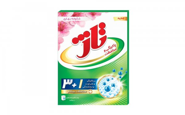 پودر ماشین لباسشویی مخصوص انواع البسه 3+1 تاژ مقدار 500 گرم