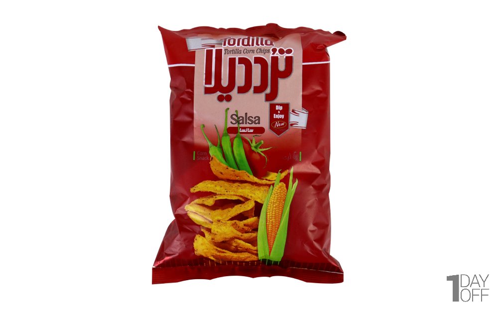 چیپس ذرت با طعم سالسا ترددیلا مقدار 100 گرم