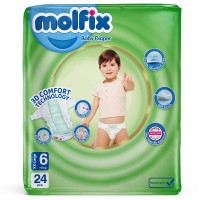 پوشک کودک مولفیکس سایز 6 بسته 24 عددی