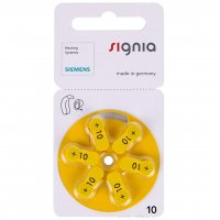 باتری سمعک زیمنس (Siemens) مدل Signia نوع 10 رنگ زرد