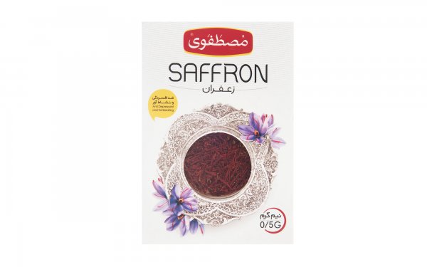 زعفران درجه یک مصطفوی جعبه‌ای مقدار 0.5 گرم