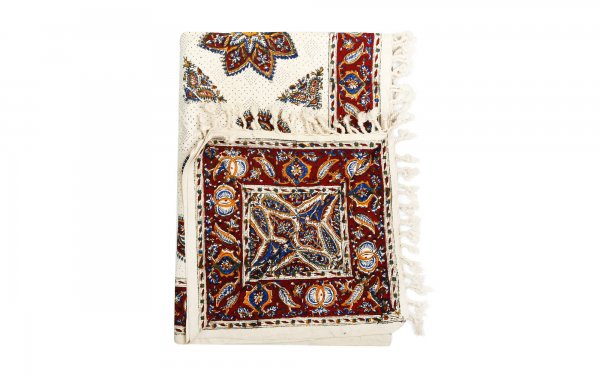 سفره قلمکار سنتی کد 019 سایز 100x100 سانتی‌متر