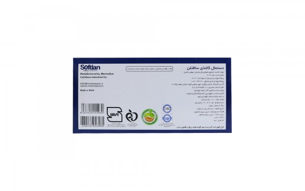 دستمال کاغذی دولایه سافتلن بسته 100 برگ طرح رندم