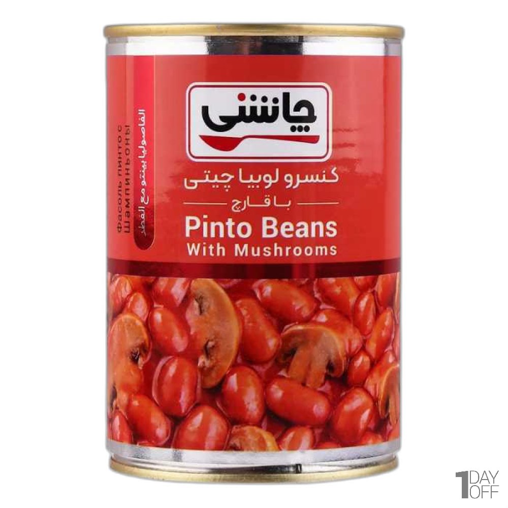 کنسرو لوبیا چیتی با قارچ چاشنی مقدار 420 گرم