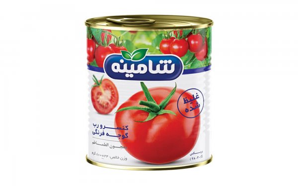 رب گوجه‌فرنگی شامینه مقدار 800 گرم