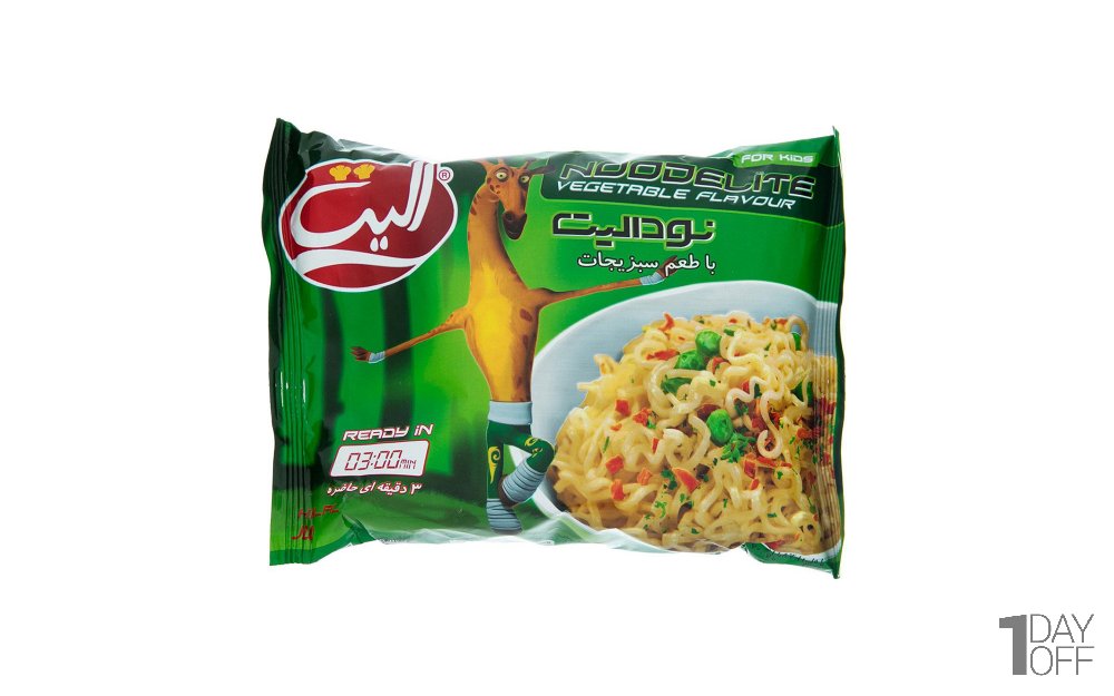 نودل با طعم سبزیجات الیت مقدار 75 گرم