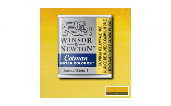 قرص آبرنگ وینزور (Winsor) سری Cotman رنگ CAD YEL PALE HUE
