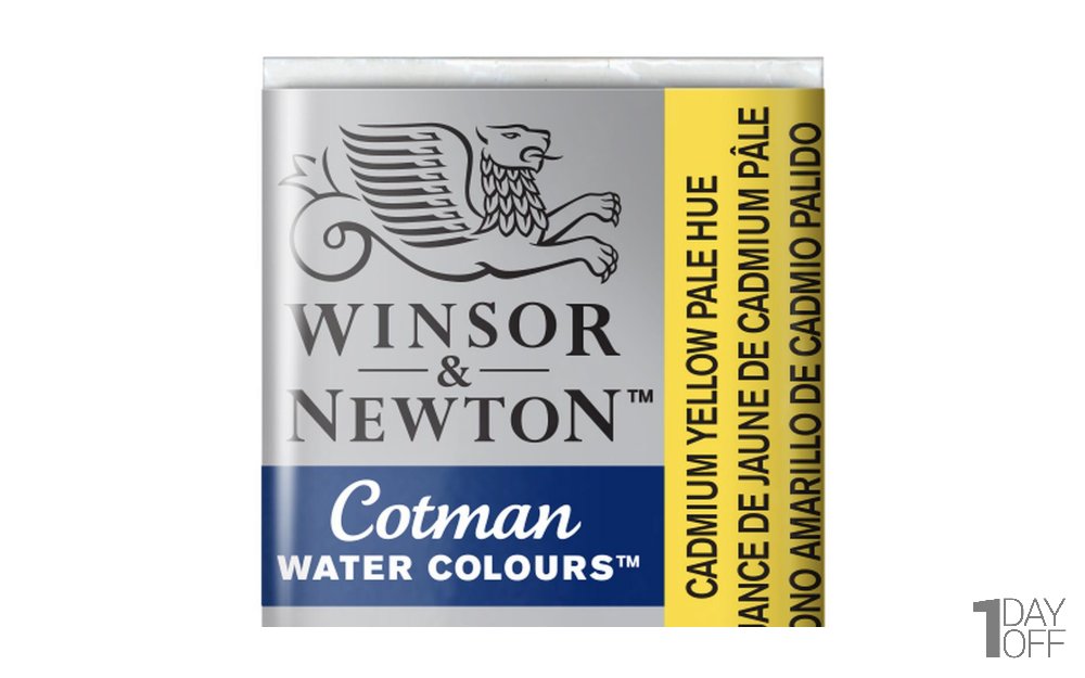 قرص آبرنگ وینزور (Winsor) سری Cotman رنگ CAD YEL PALE HUE