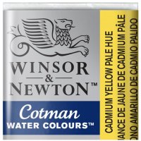 قرص آبرنگ وینزور (Winsor) سری Cotman رنگ CAD YEL PALE HUE