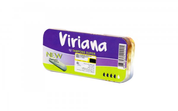 تامپون بهداشتی با قدرت جذب بالا ویریانا (Viriana) بسته 12 عددی 