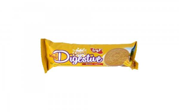 بیسکویت سبوس‌دار کرم‌دار با طعم موز مینی‌دایجستیو کوپا مقدار 75 گرم