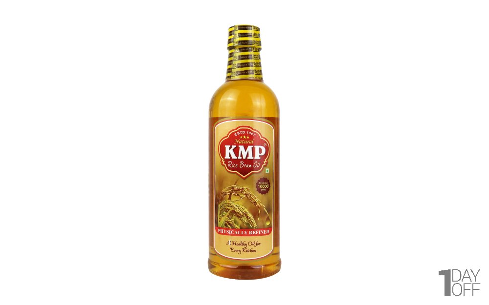 روغن سبوس برنج مناسب برای پخت و پز و سالاد کی‌ام‌پی (KMP) مقدار 1 لیتر