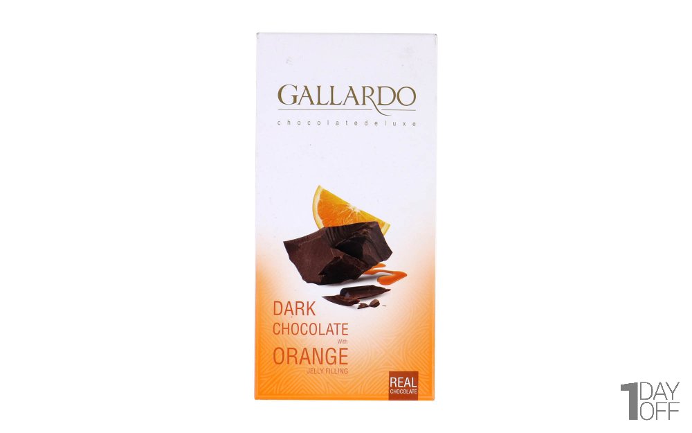 شکلات تلخ با مغزی ژله پرتغالی گالاردو فرمند مقدار 100 گرم