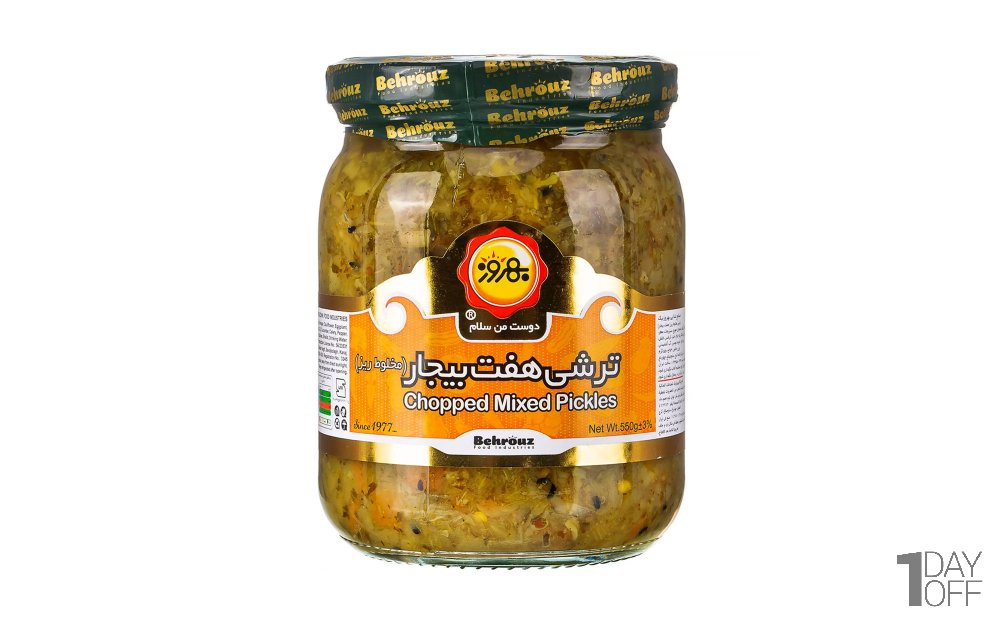 ترشی هفت بیجار ریز بهروز مقدار 550 گرم