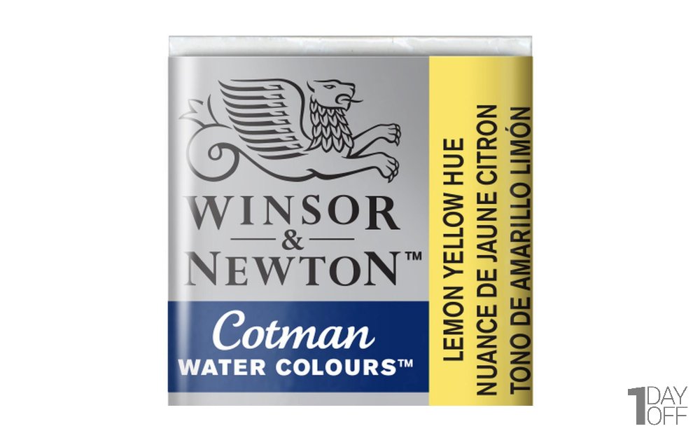 قرص آبرنگ وینزور (Winsor) سری Cotman رنگ LEMON YELLOW HUE