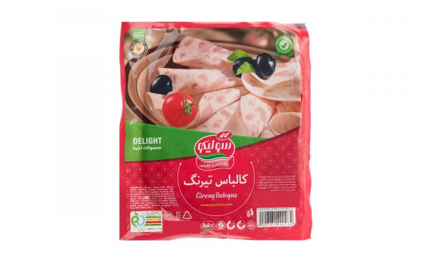 کالباس تیرنگ 90% گوشت مرغ سولیکو کاله مقدار 300 گرم
