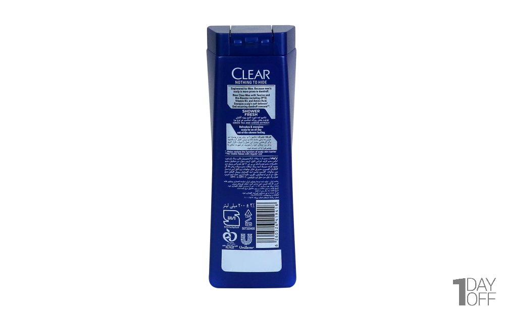 شامپو ضد شوره مردانه کلییر (Clear) مدل Shower Fresh مقدار 200 میلی‌لیتر