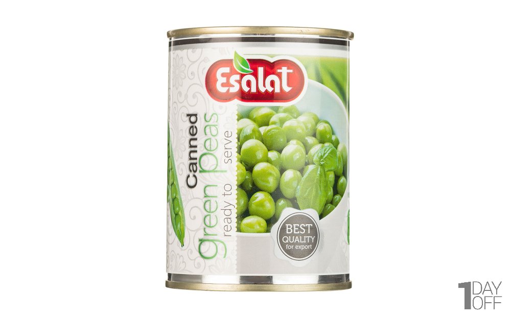 کنسرو نخود سبز اصالت مقدار 380 گرم