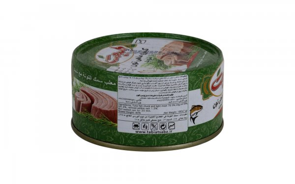 کنسرو ماهی تن با شوید در روغن طبیعت مقدار 180 گرم