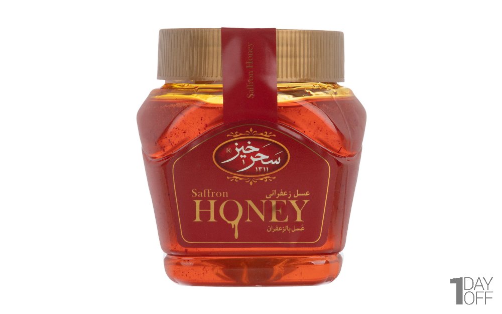 عسل زعفرانی سحرخیز مقدار 450 گرم